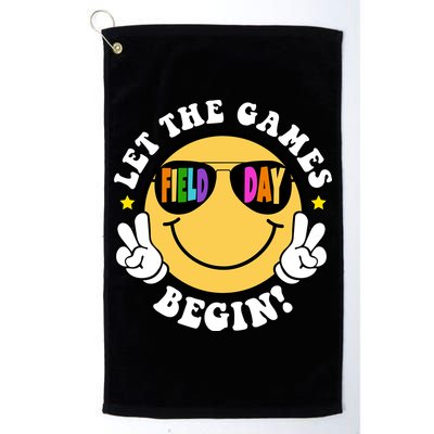 Let The Games Begin Field Day Smile Face Golf Towel