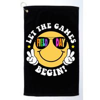 Let The Games Begin Field Day Smile Face Golf Towel