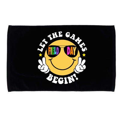 Let The Games Begin Field Day Smile Face Microfiber Hand Towel