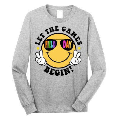 Let The Games Begin Field Day Smile Face Long Sleeve Shirt