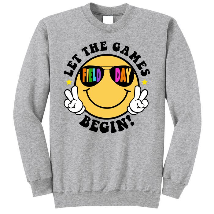 Let The Games Begin Field Day Smile Face Sweatshirt