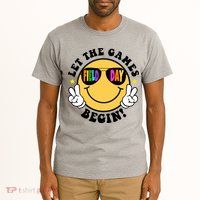 Let The Games Begin Field Day Smile Face Tall T-Shirt