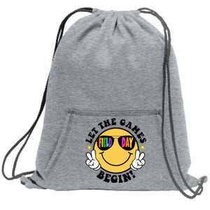 Let The Games Begin Field Day Smile Face Sweatshirt Cinch Pack Bag