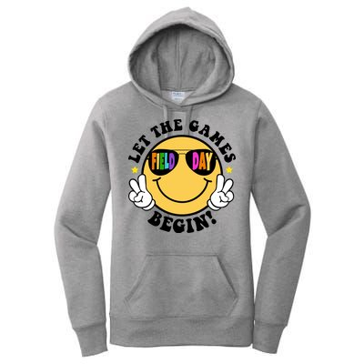 Let The Games Begin Field Day Smile Face Women's Pullover Hoodie