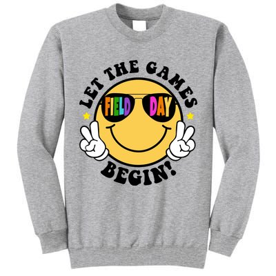 Let The Games Begin Field Day Smile Face Tall Sweatshirt