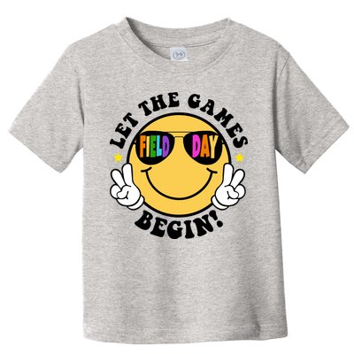 Let The Games Begin Field Day Smile Face Toddler T-Shirt