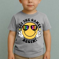Let The Games Begin Field Day Smile Face Toddler T-Shirt