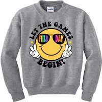 Let The Games Begin Field Day Smile Face Kids Sweatshirt