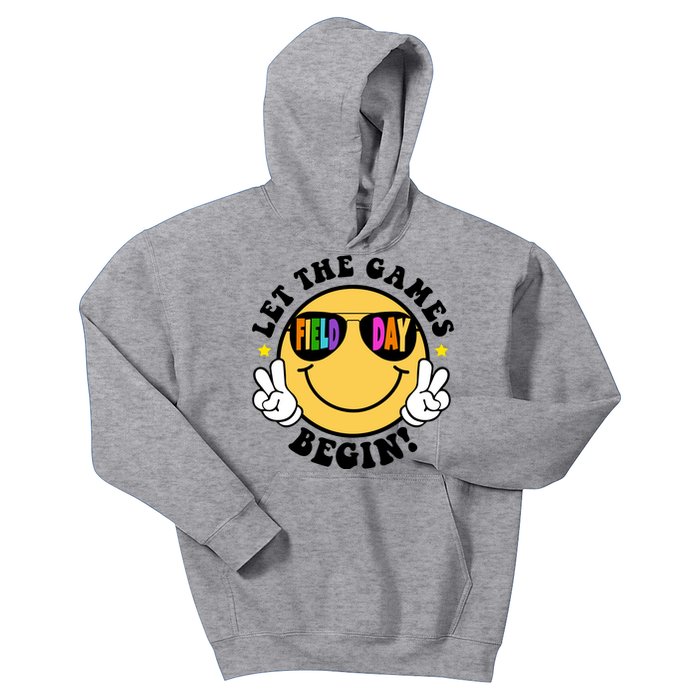 Let The Games Begin Field Day Smile Face Kids Hoodie