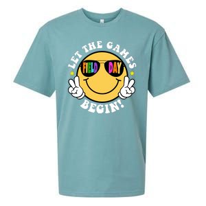 Let The Games Begin Field Day Smile Face Sueded Cloud Jersey T-Shirt