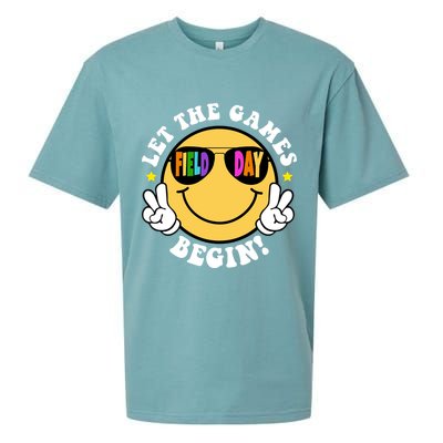 Let The Games Begin Field Day Smile Face Sueded Cloud Jersey T-Shirt
