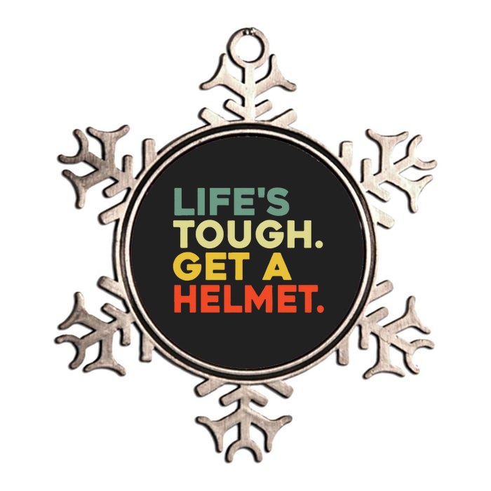 Lifes Tough Get A Helmet Metallic Star Ornament