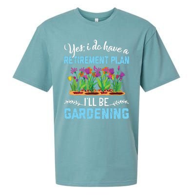 Love To Garden Retirement Plan Gardening Gardener Gift Sueded Cloud Jersey T-Shirt