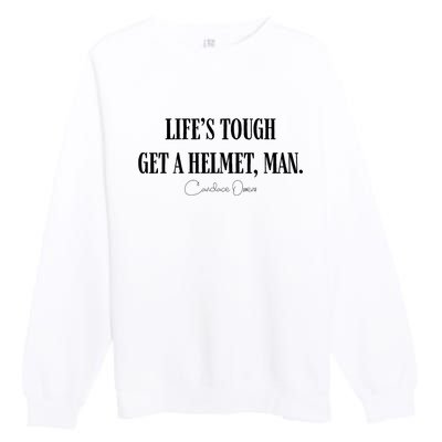 LifeS Tough Get A Helmet Man Premium Crewneck Sweatshirt