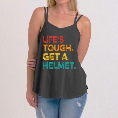 LifeS Tough Get A Helmet Man Funny Vintage Women's Strappy Tank