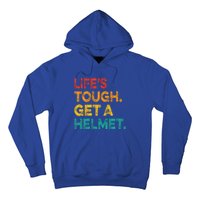 LifeS Tough Get A Helmet Man Funny Vintage Hoodie