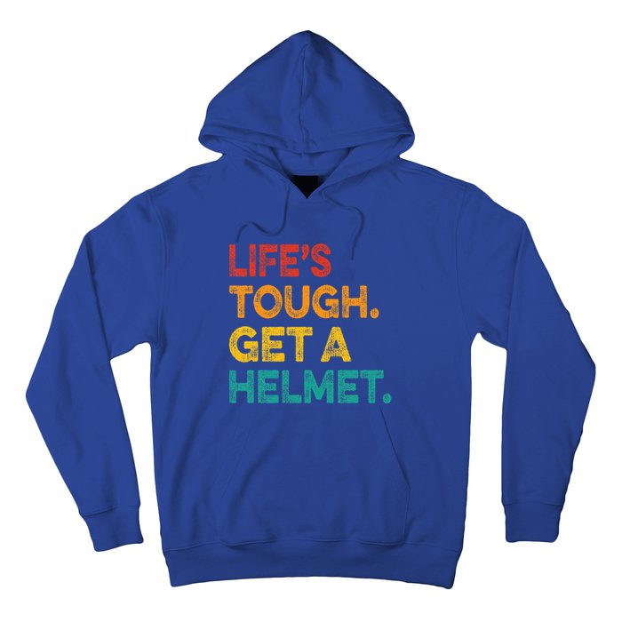 LifeS Tough Get A Helmet Man Funny Vintage Hoodie