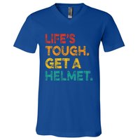 LifeS Tough Get A Helmet Man Funny Vintage V-Neck T-Shirt