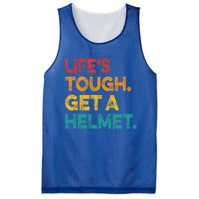 LifeS Tough Get A Helmet Man Funny Vintage Mesh Reversible Basketball Jersey Tank