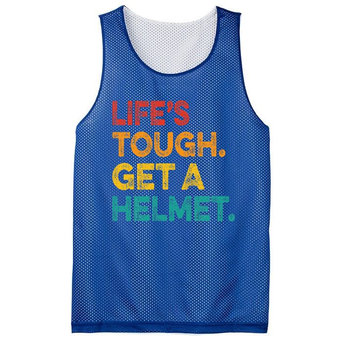 LifeS Tough Get A Helmet Man Funny Vintage Mesh Reversible Basketball Jersey Tank