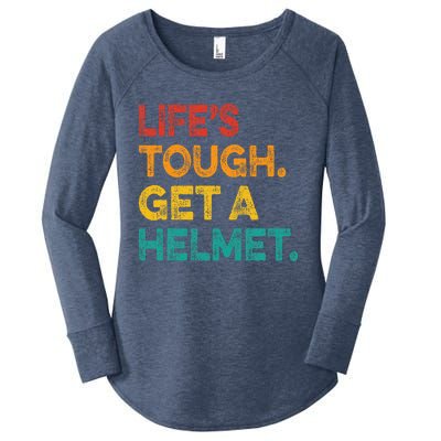 LifeS Tough Get A Helmet Man Funny Vintage Women's Perfect Tri Tunic Long Sleeve Shirt