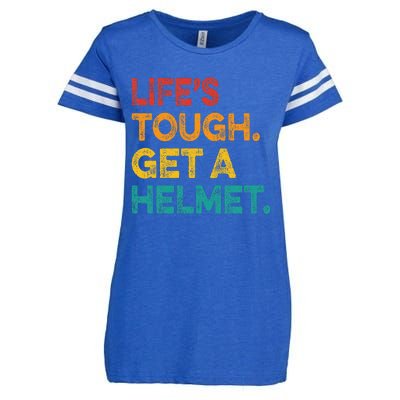 LifeS Tough Get A Helmet Man Funny Vintage Enza Ladies Jersey Football T-Shirt