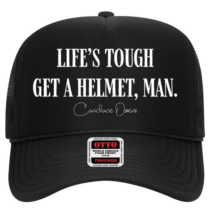 LifeS Tough Get A Helmet Man High Crown Mesh Back Trucker Hat