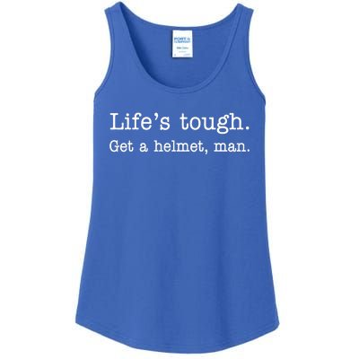 LifeS Tough Get A Helmet Man Funny Vintage Ladies Essential Tank