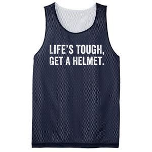 Life’S Tough Get A Helmet Man Lifes Tough Get A Helmet Man Conservative Gift Mesh Reversible Basketball Jersey Tank