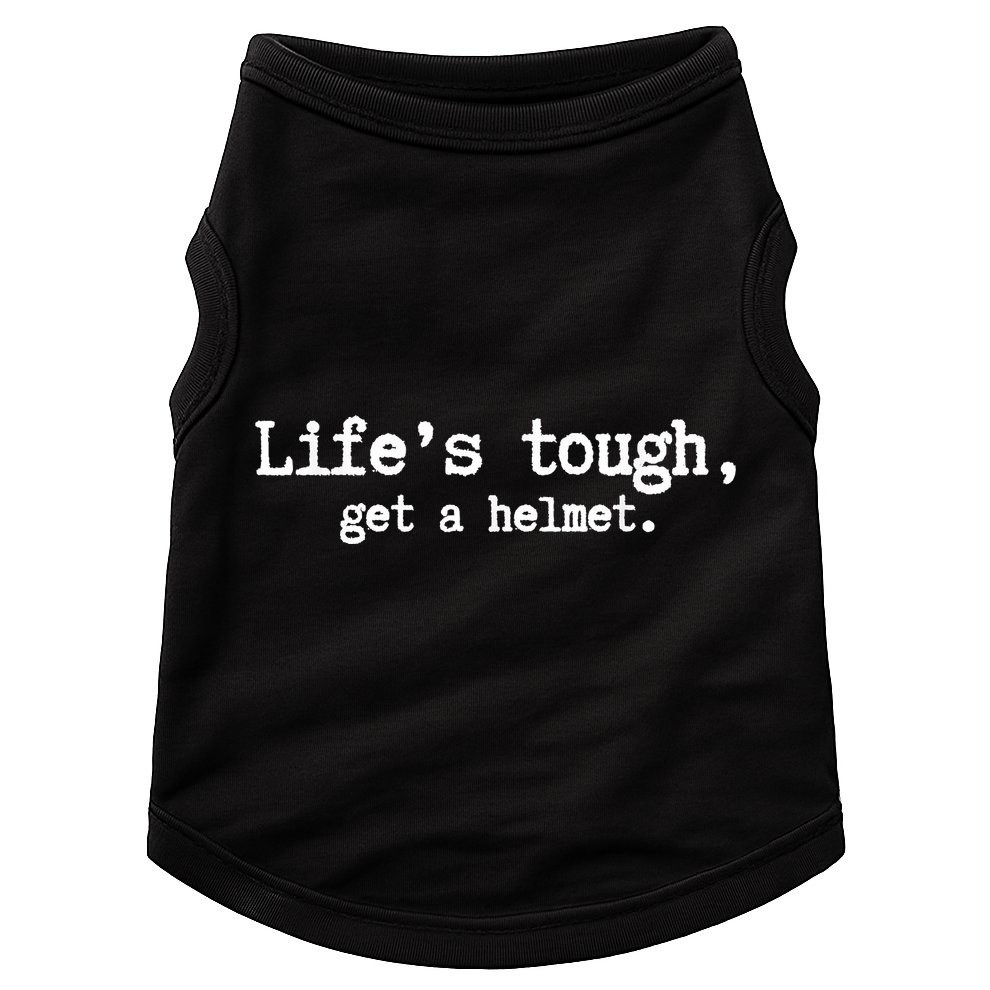 LifeS Tough Get A Helmet Funny Vintage Doggie Tank