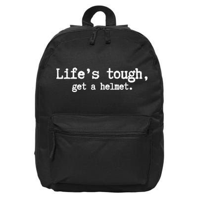 LifeS Tough Get A Helmet Funny Vintage 16 in Basic Backpack