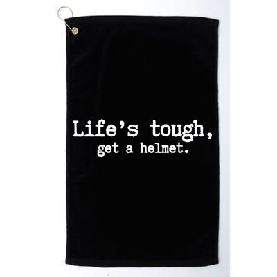 LifeS Tough Get A Helmet Funny Vintage Golf Towel