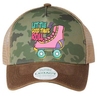 Let The Good Times Roll 80s Retro Roller Skate Legacy Tie Dye Trucker Hat