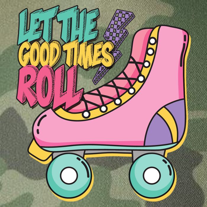 Let The Good Times Roll 80s Retro Roller Skate Legacy Tie Dye Trucker Hat