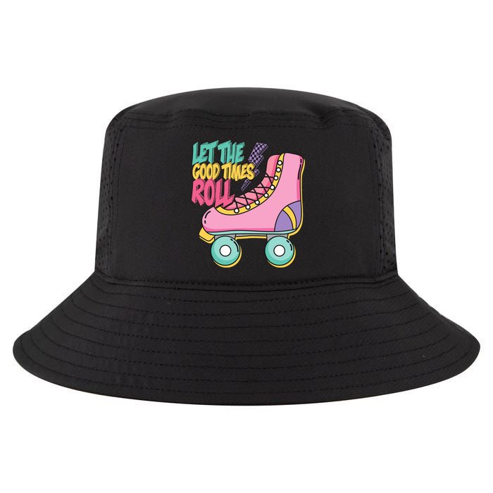 Let The Good Times Roll 80s Retro Roller Skate Cool Comfort Performance Bucket Hat