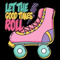 Let The Good Times Roll 80s Retro Roller Skate Apron