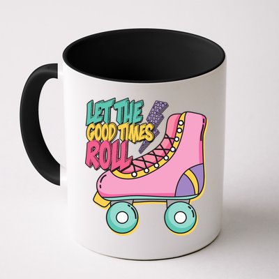 Let The Good Times Roll 80s Retro Roller Skate Mug