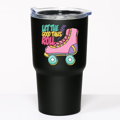 Let The Good Times Roll 80s Retro Roller Skate Tumbler
