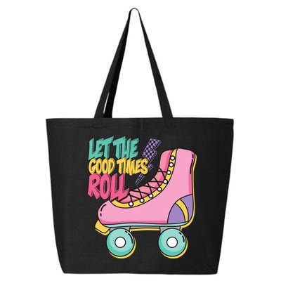 Let The Good Times Roll 80s Retro Roller Skate 25L Jumbo Tote