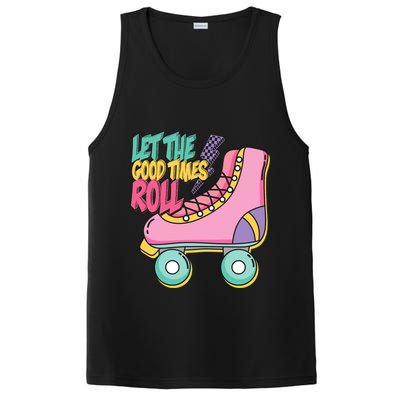 Let The Good Times Roll 80s Retro Roller Skate PosiCharge Competitor Tank
