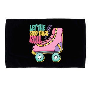 Let The Good Times Roll 80s Retro Roller Skate Microfiber Hand Towel