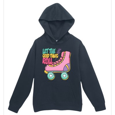 Let The Good Times Roll 80s Retro Roller Skate Urban Pullover Hoodie