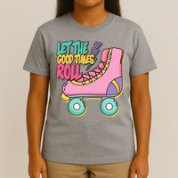 Let The Good Times Roll 80s Retro Roller Skate T-Shirt