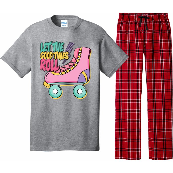 Let The Good Times Roll 80s Retro Roller Skate Pajama Set