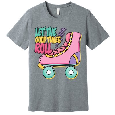 Let The Good Times Roll 80s Retro Roller Skate Premium T-Shirt