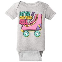 Let The Good Times Roll 80s Retro Roller Skate Baby Bodysuit