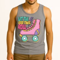 Let The Good Times Roll 80s Retro Roller Skate Tank Top