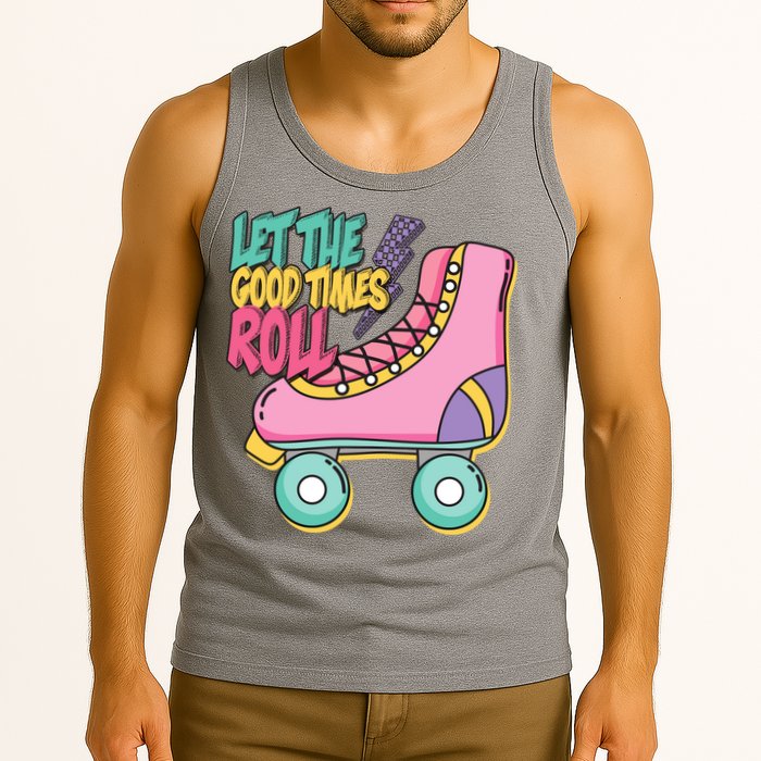 Let The Good Times Roll 80s Retro Roller Skate Tank Top