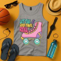 Let The Good Times Roll 80s Retro Roller Skate Tank Top