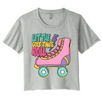 Let The Good Times Roll 80s Retro Roller Skate Crop Top